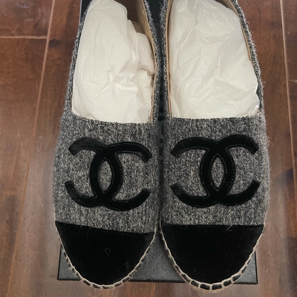 Chanel Velevet/Tweed Espadrilles (rare)